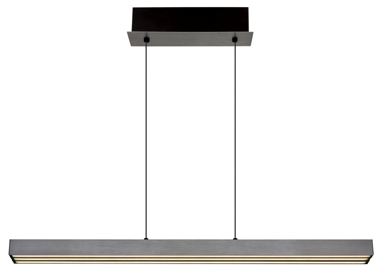 Moderne Hängeleuchte ETHAN von Globo Lighting in rechteckiger Form, aus der Frontalperspektive aufgenommen.