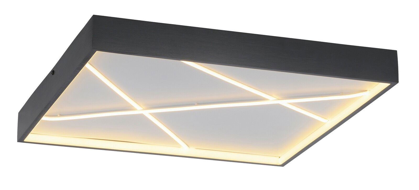 Just Light Deckenleuchte MIKADO Moderne quadratische Deckenleuchte mit geometrischem LED-Design, seitliche Perspektive