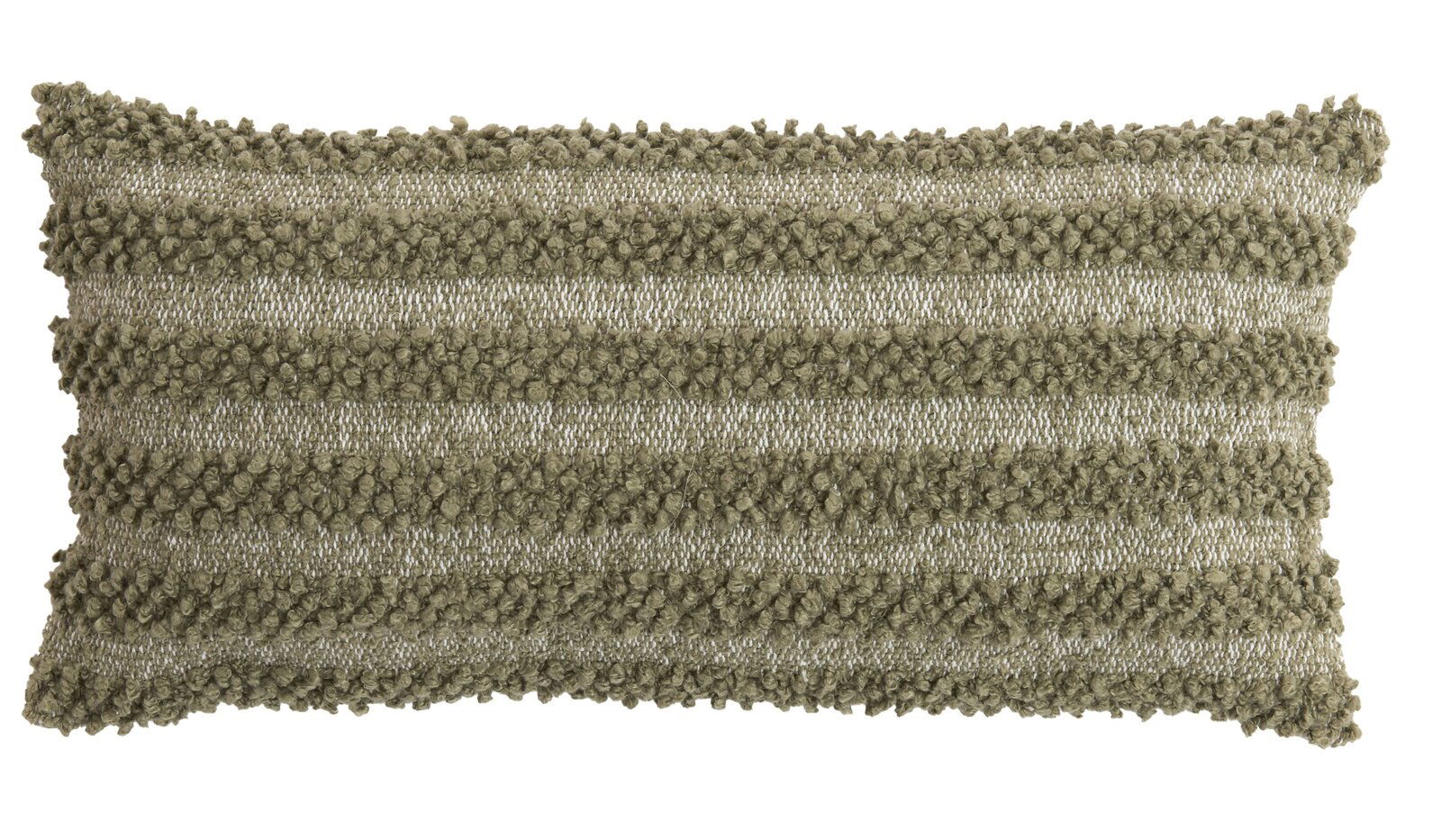 Light&Living Kissen MAGLIE Rechteckiges Kissen mit grünlichen Streifen und strukturierter Oberfläche, Frontalansicht