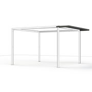 Metallrahmen einer Dacherweiterung, seitliche Perspektive