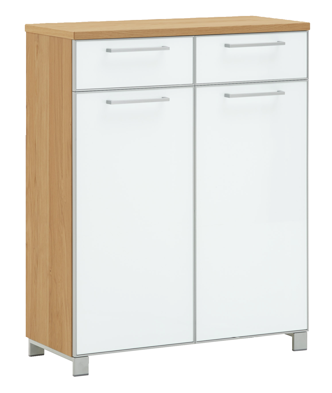 VOSS Schuhkommode SANTINA Schuhkommode aus Holz mit zwei Schubladen und zwei Türen, Frontansicht