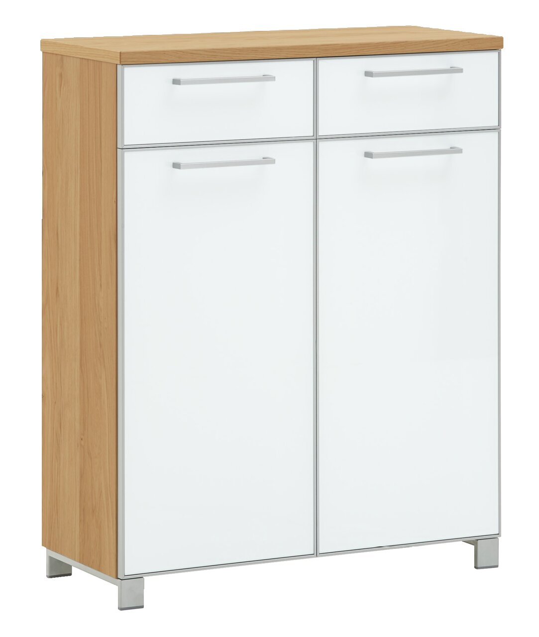 VOSS Schuhkommode SANTINA Schuhkommode aus Holz mit zwei Schubladen und zwei Türen, Frontansicht