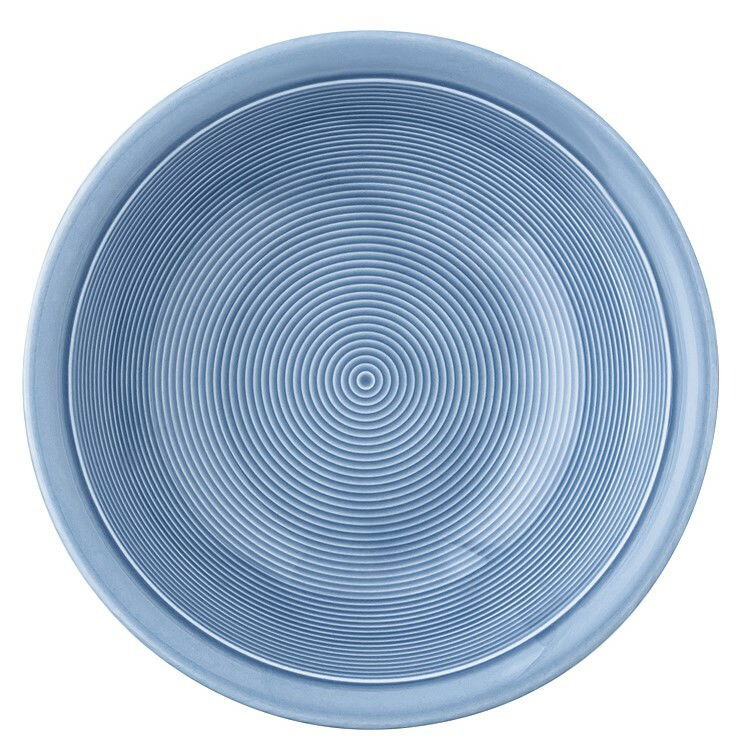 Blaue Schale mit konzentrischen Kreisen, Draufsicht