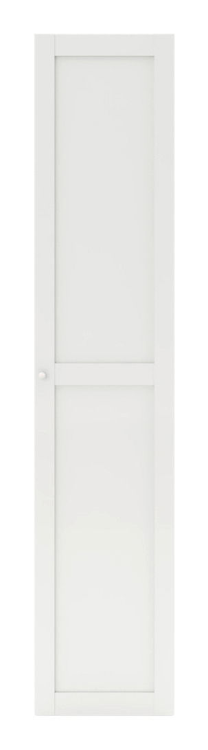 Weiße Rahmentür, frontal abgebildet, Größe 202x45 cm