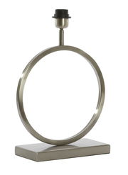 Moderner Lampenfuß in Ringform aus Metall, seitliche Perspektive