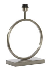 Moderner Lampenfuß in Ringform aus Metall, seitliche Perspektive