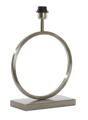 Moderner Lampenfuß in Ringform aus Metall, seitliche Perspektive