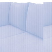 Graues 2-Sitzer Sofa aus Stoff, Nahaufnahme der Sitzfläche und Rückenlehne aus seitlicher Perspektive