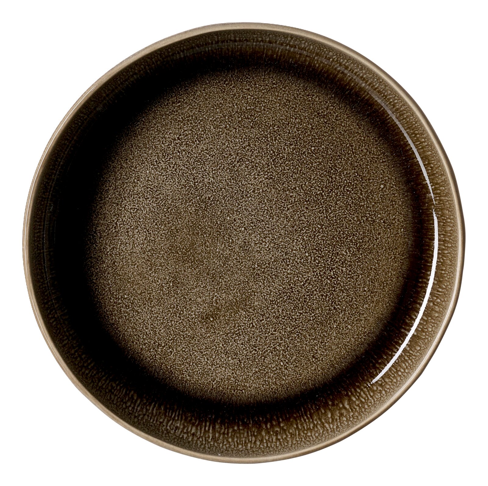 Ritzenhoff & Breker Bijgerechtenbord EDA UMBRA Beilagenteller 17cm in brauner Keramik, Draufsicht