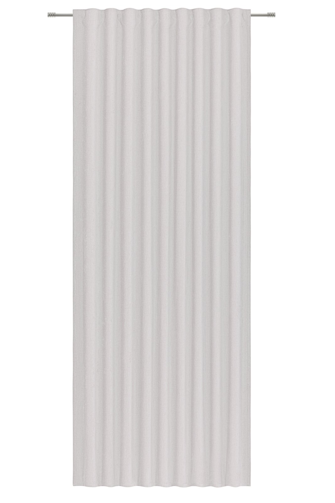 Esposa Fertigvorhang 140x245cm Weißer Fertigvorhang in Frontalansicht mit gleichmäßigen Falten.