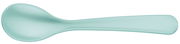Eierlöffel aus Kunststoff in hellblauer Farbe, seitliche Ansicht