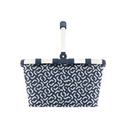 Draagtas met blauw-wit patroon, vooraanzicht
