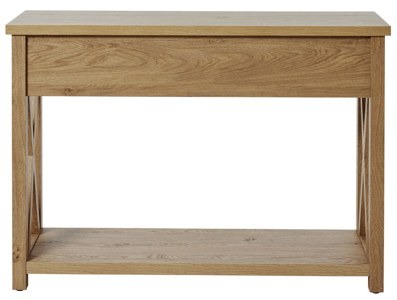 Holzkonsole in Eichenoptik, frontale Ansicht