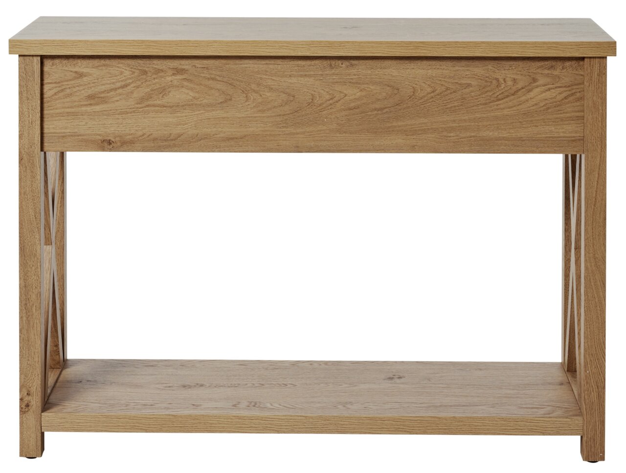 Houten console in eikenlook, vooraanzicht