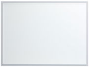 Rechteckiger, breiter Spiegel in Frontalansicht mit schmalem Rahmen.