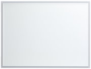 Rechteckiger, breiter Spiegel in Frontalansicht mit schmalem Rahmen.