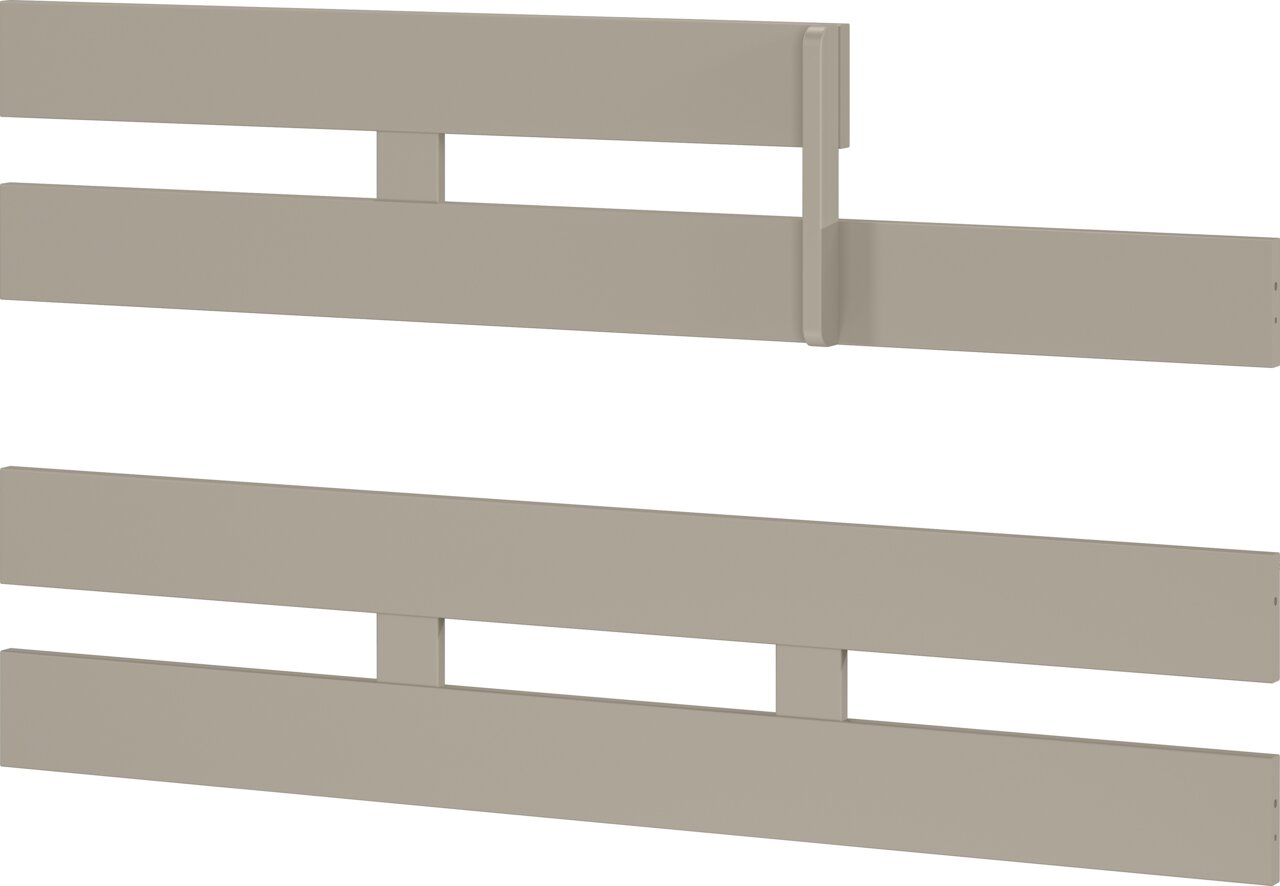 Germania Sicherheitsset Juniorbett TOMINO Sicherheitsset für Juniorbett in seitlicher Perspektive, bestehend aus zwei parallel verlaufenden, horizontalen Streben in neutraler Farbe.
