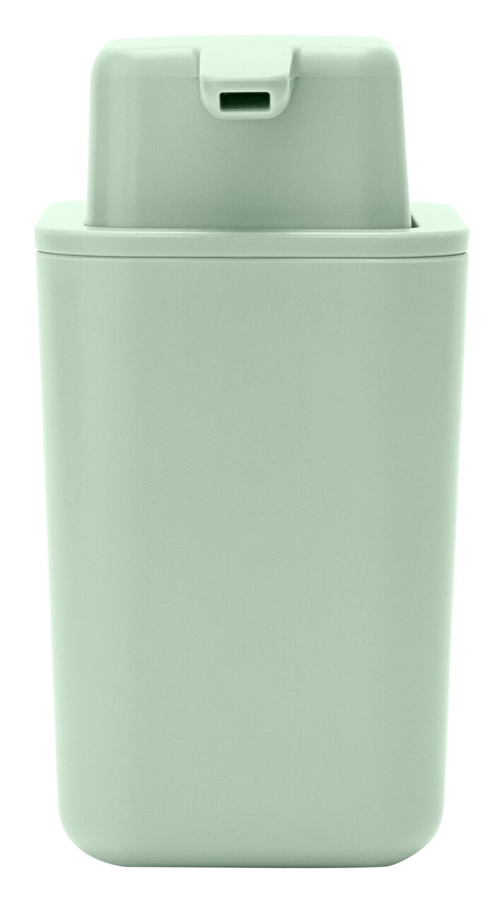 Groene zeepdispenser van kunststof, vooraanzicht