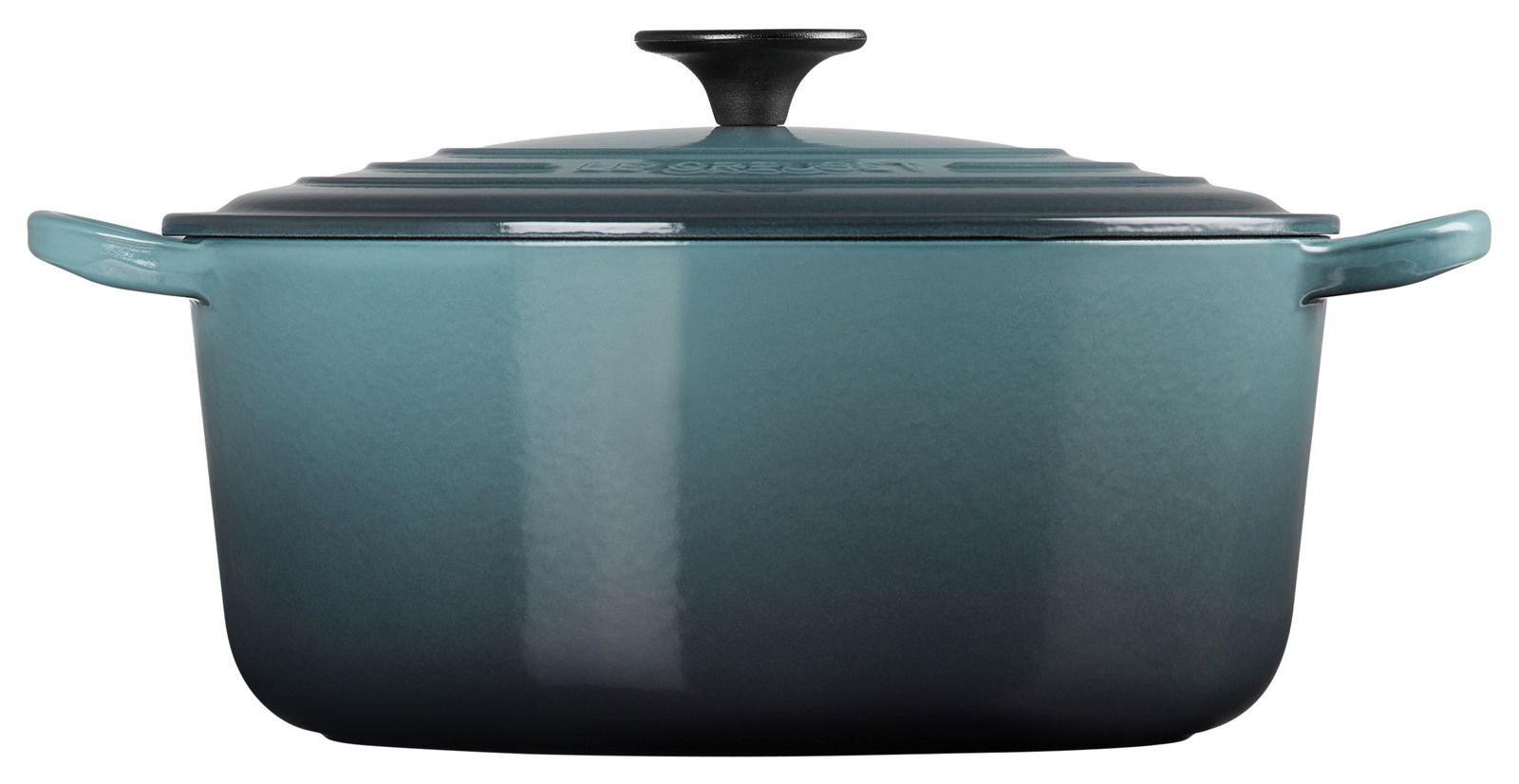 Bräter 26cm Ocean in Frontalansicht mit Deckel und Griffen