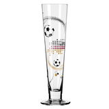 Bierglas mit Fußballmotiv, frontal abgebildet