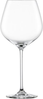 Burgunder Rotweinglas aus klarem Glas, frontal abgebildet