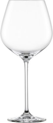 Burgunder Rotweinglas aus klarem Glas, frontal abgebildet