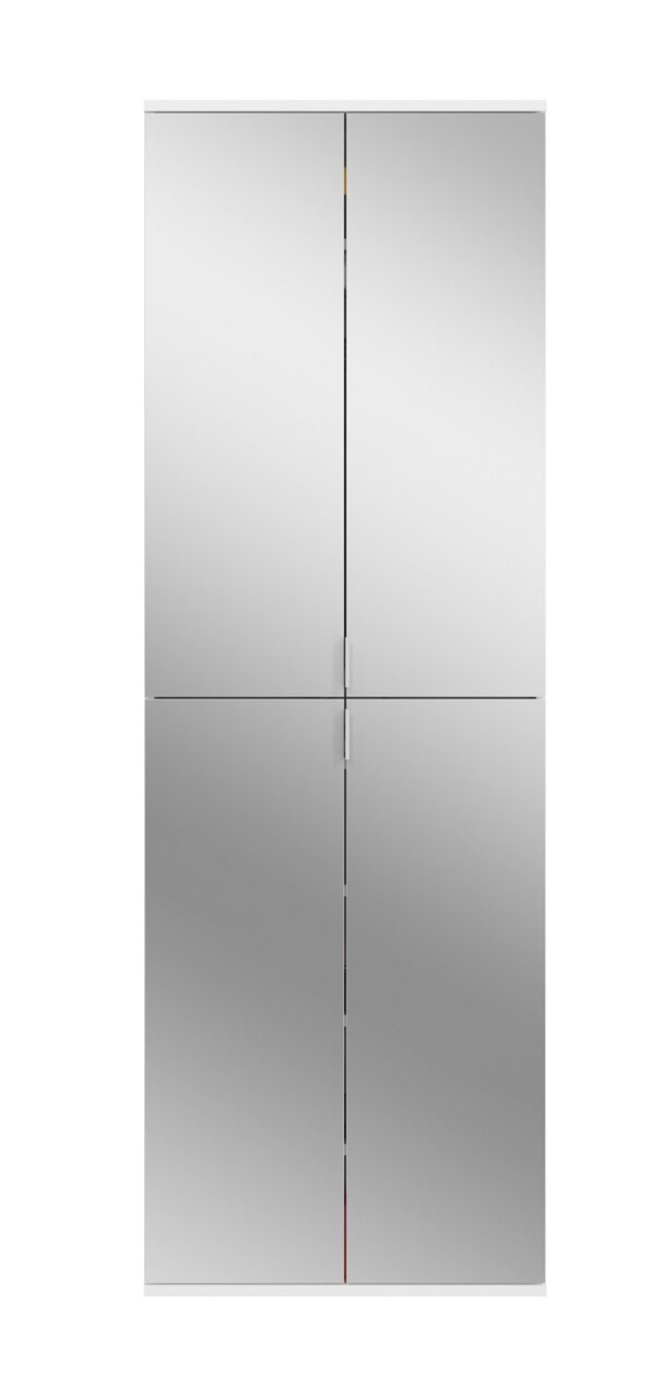 Spiegelschrank mit vier Türen, frontale Ansicht
