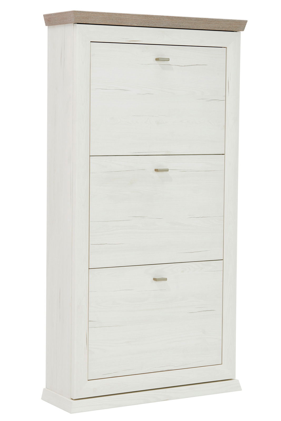 Hom´in Schuhkipper CAMRON Weißer Schuhkipper mit drei Klappen, seitliche Perspektive