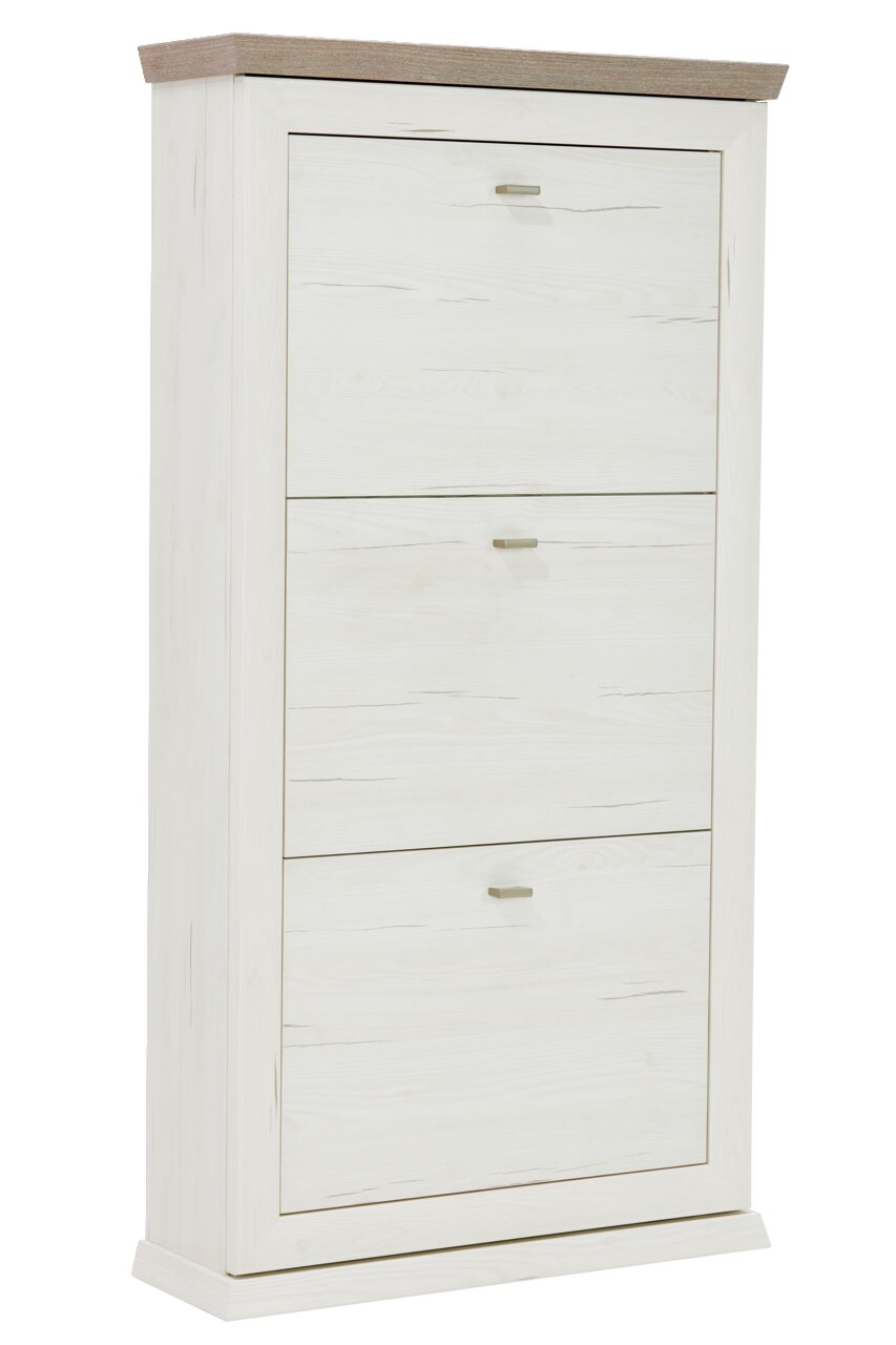 Hom´in Schuhkipper CAMRON Weißer Schuhkipper mit drei Klappen, seitliche Perspektive