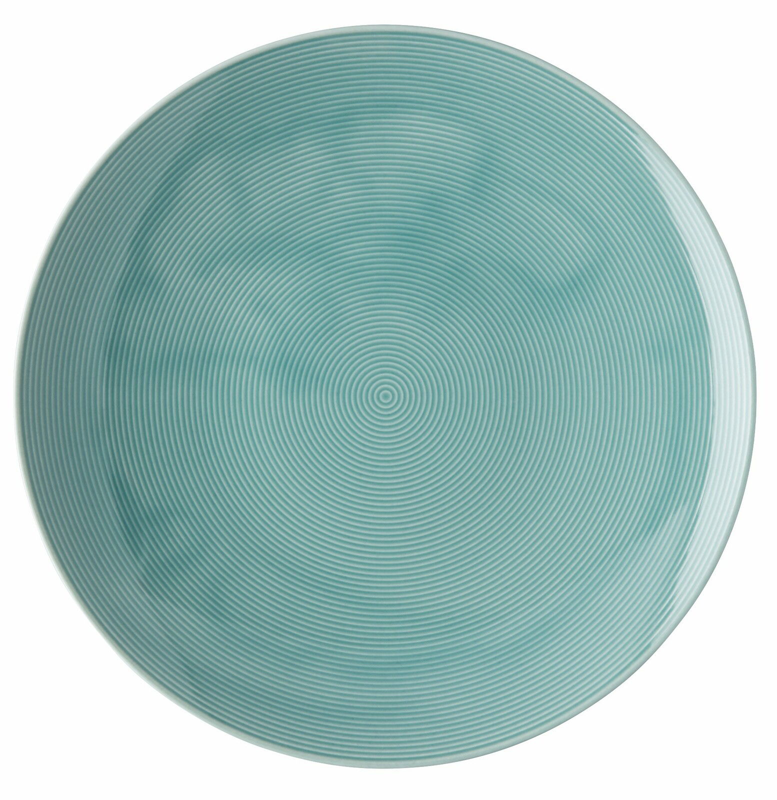 Thomas Speiseteller LOFT COLOUR Speiseteller 28 cm in Türkis mit feinen konzentrischen Kreisen, Draufsicht