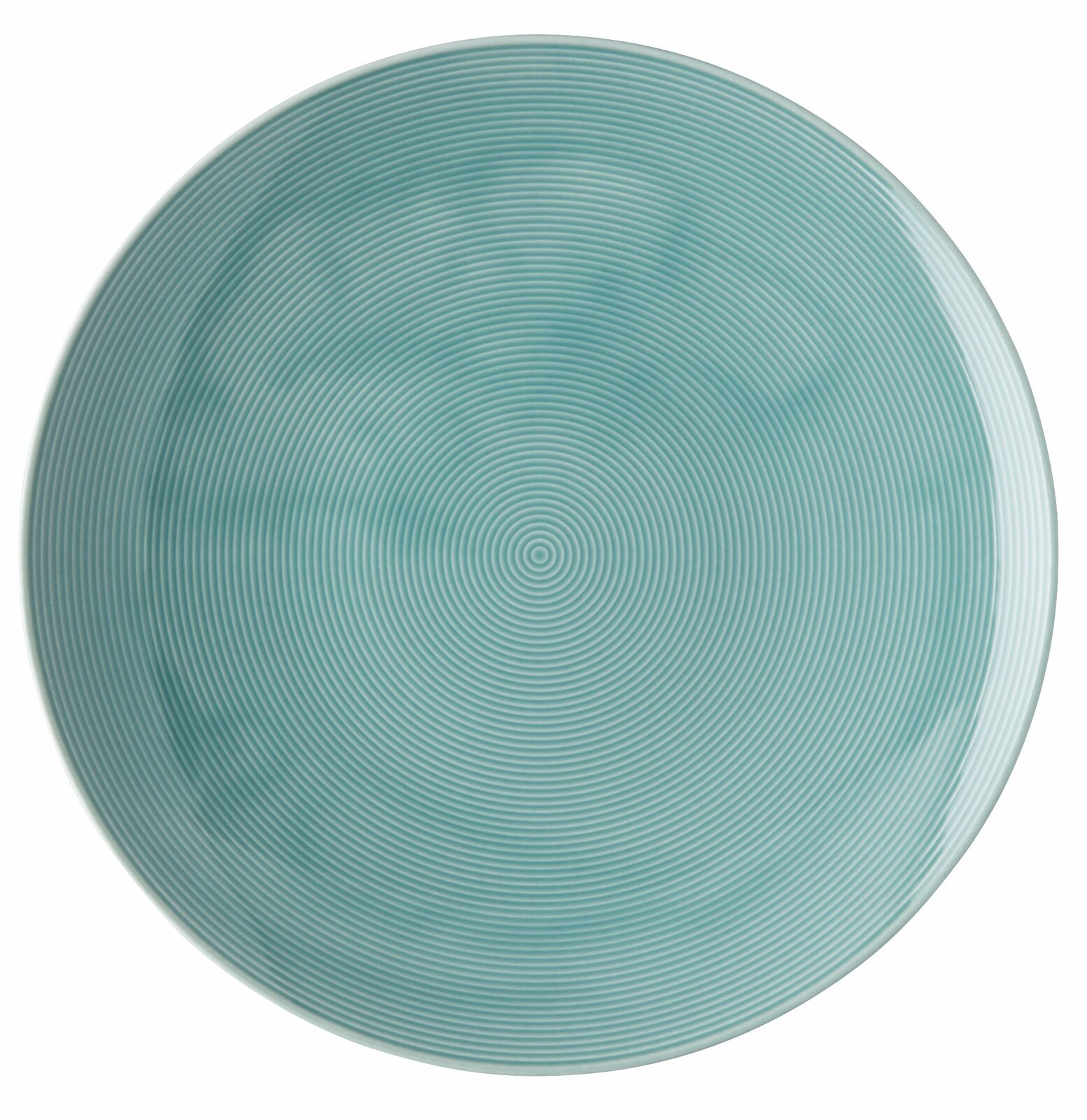 Thomas Speiseteller LOFT COLOUR Speiseteller 28 cm in Türkis mit feinen konzentrischen Kreisen, Draufsicht