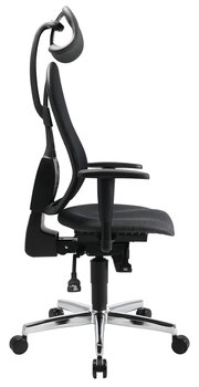 Ergonomischer Drehstuhl mit Kopfstütze, Seitenansicht