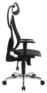 Ergonomischer Drehstuhl mit Kopfstütze, Seitenansicht