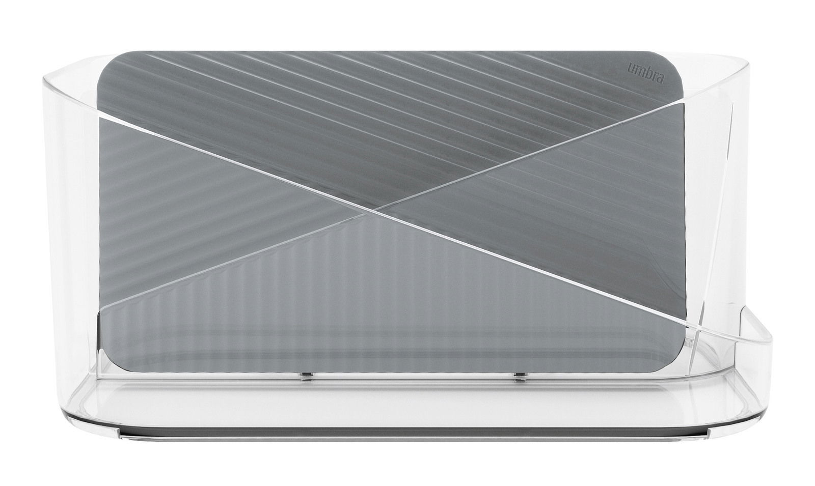 Transparenter Haarwerkzeug-Organizer mit modernem Design, Vorderansicht