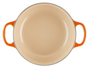 Runder Bräter 28cm in Ofenrot, Draufsicht