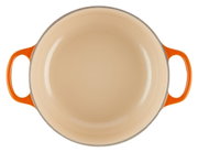 Runder Bräter 28cm in Ofenrot, Draufsicht