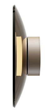 Seitenansicht der Wandleuchte PURE Moon mit modernem, runden Design und metallischem Finish.