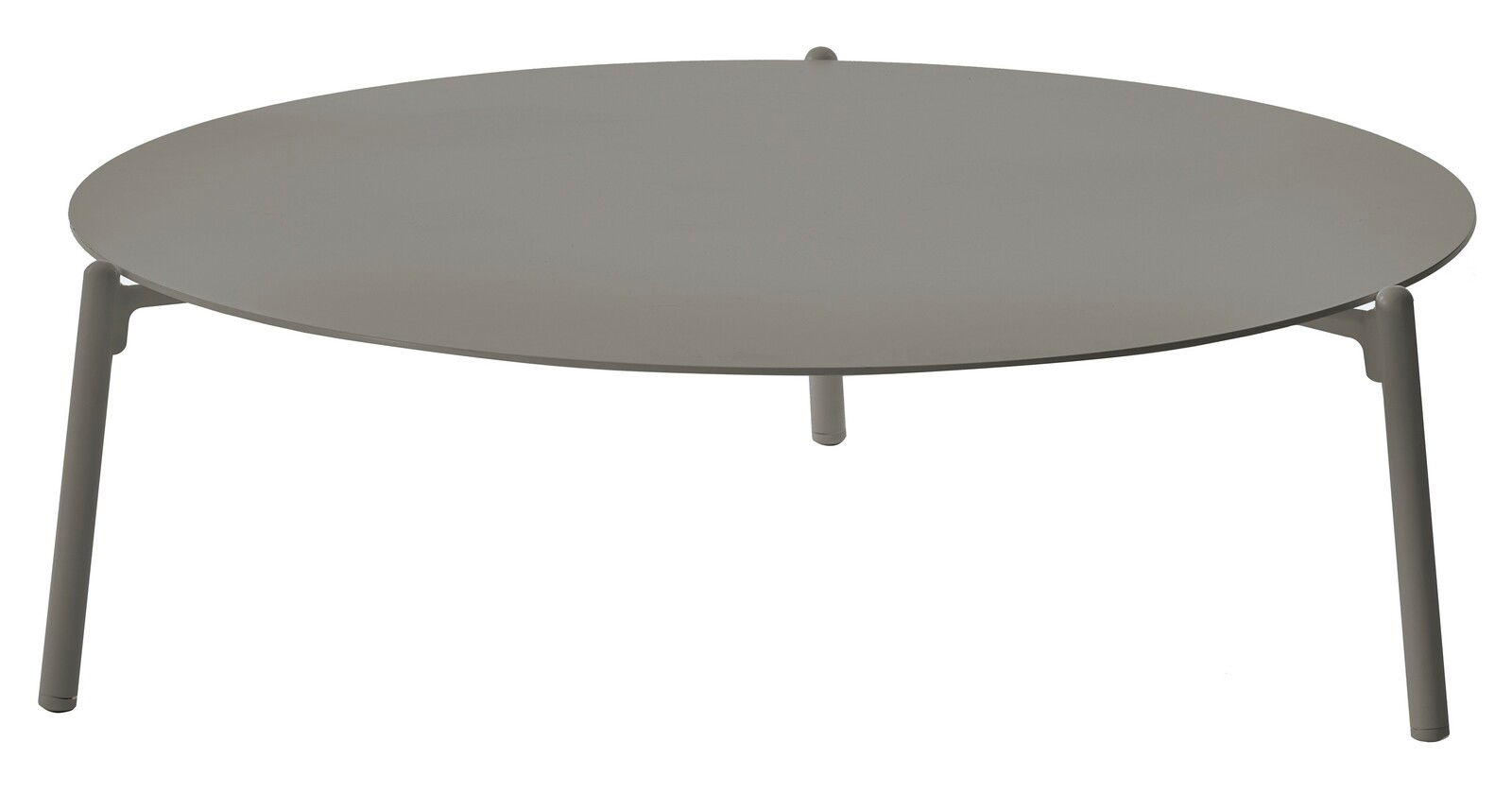 Amatio Beistelltisch DEIRA Moderner runder Beistelltisch aus Metall in seitlicher Perspektive