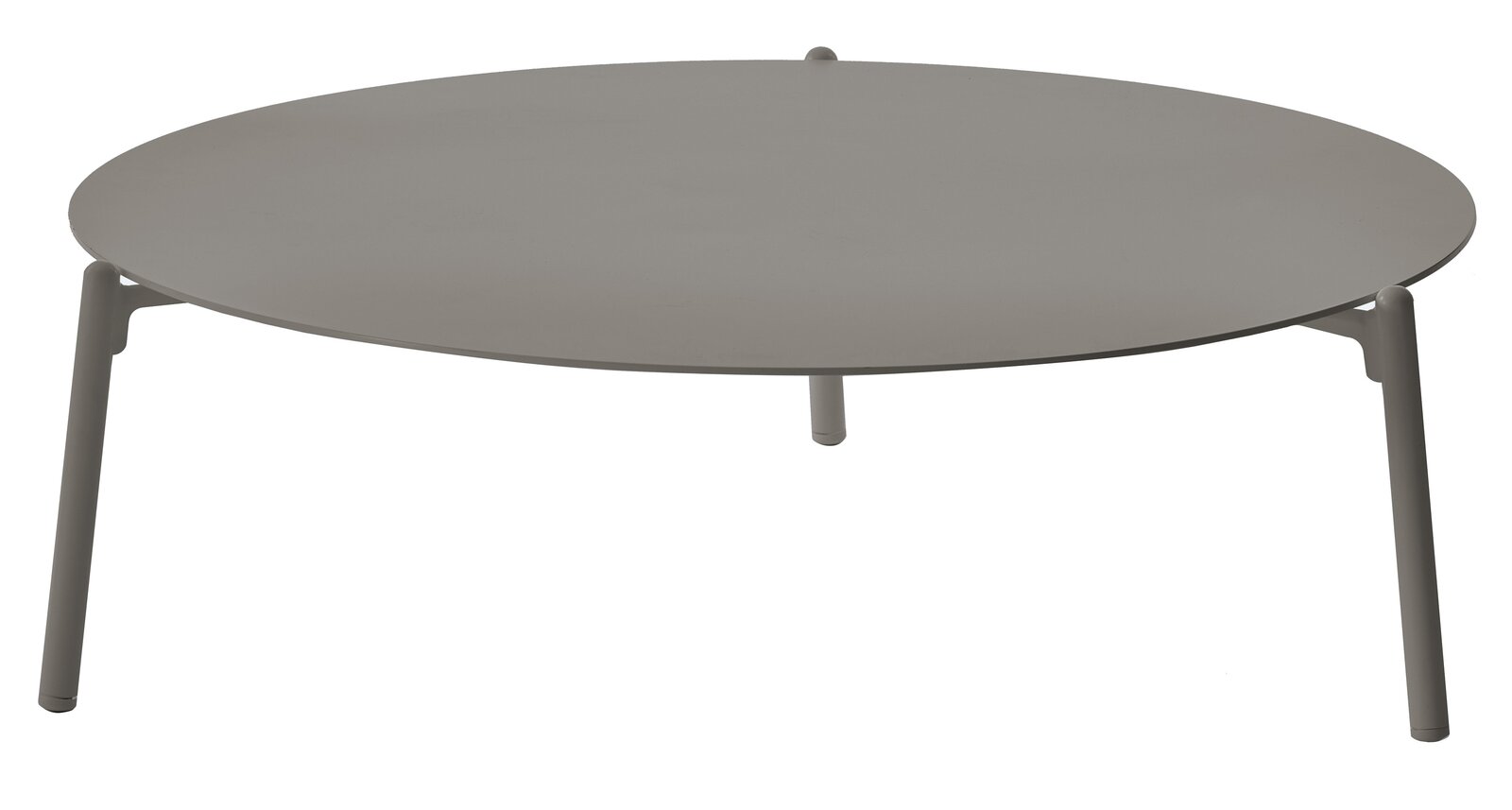 Amatio Beistelltisch DEIRA Moderner runder Beistelltisch aus Metall in seitlicher Perspektive