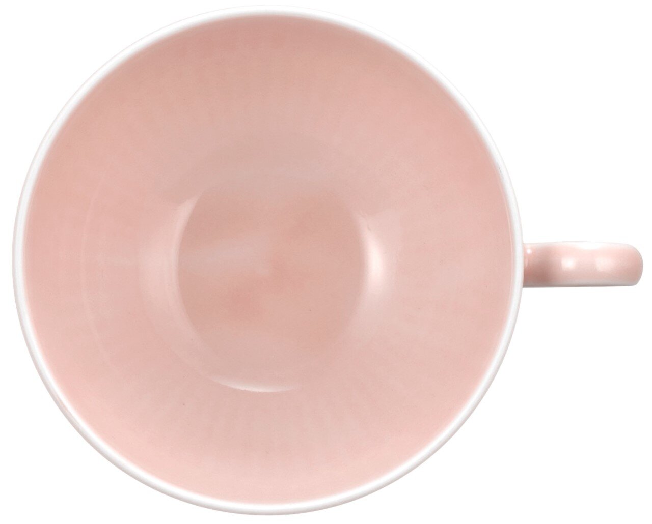 Bovenaanzicht van een roze theekopje met oor, Seltmann Weiden theekopje AMINA, 0,22 l