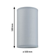 Zylindrischer Dekoschirm Valerio in Grau, 180 mm hoch, 100 mm Durchmesser, seitliche Perspektive