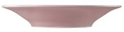 Seitenansicht eines runden, rosa Suppentellers mit einem Durchmesser von 22,5 cm.