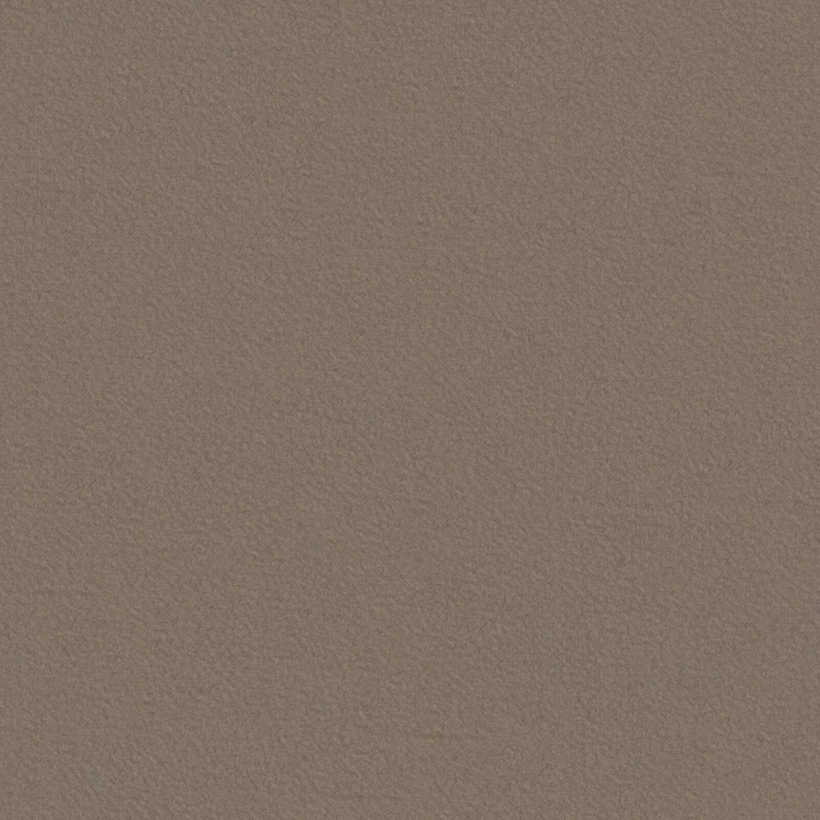 Nahaufnahme einer einfarbigen, fein strukturierten Oberfläche in Taupe/Graubraun, frontale Draufsicht