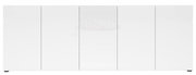 Weißes XL-Sideboard mit fünf Türen, frontale Ansicht