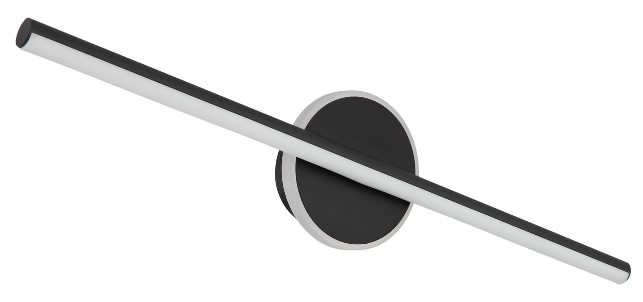 Moderne Wandleuchte PEPE in Schwarz und Weiß, seitliche Perspektive