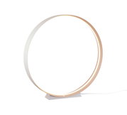 Moderne Stehleuchte LOOP in Ringform, seitliche Perspektive