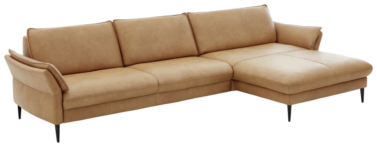 Braune Longchairkombination aus Leder mit rechter Perspektive