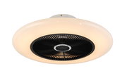 Moderner Deckenventilator mit integriertem Licht, Ansicht von unten