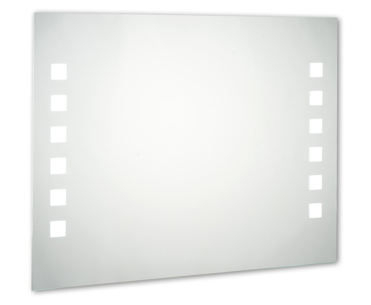 Zurbrüggen LED-Spiegel HANNAH LED-Spiegel mit seitlichen quadratischen Lichtelementen, Frontalansicht