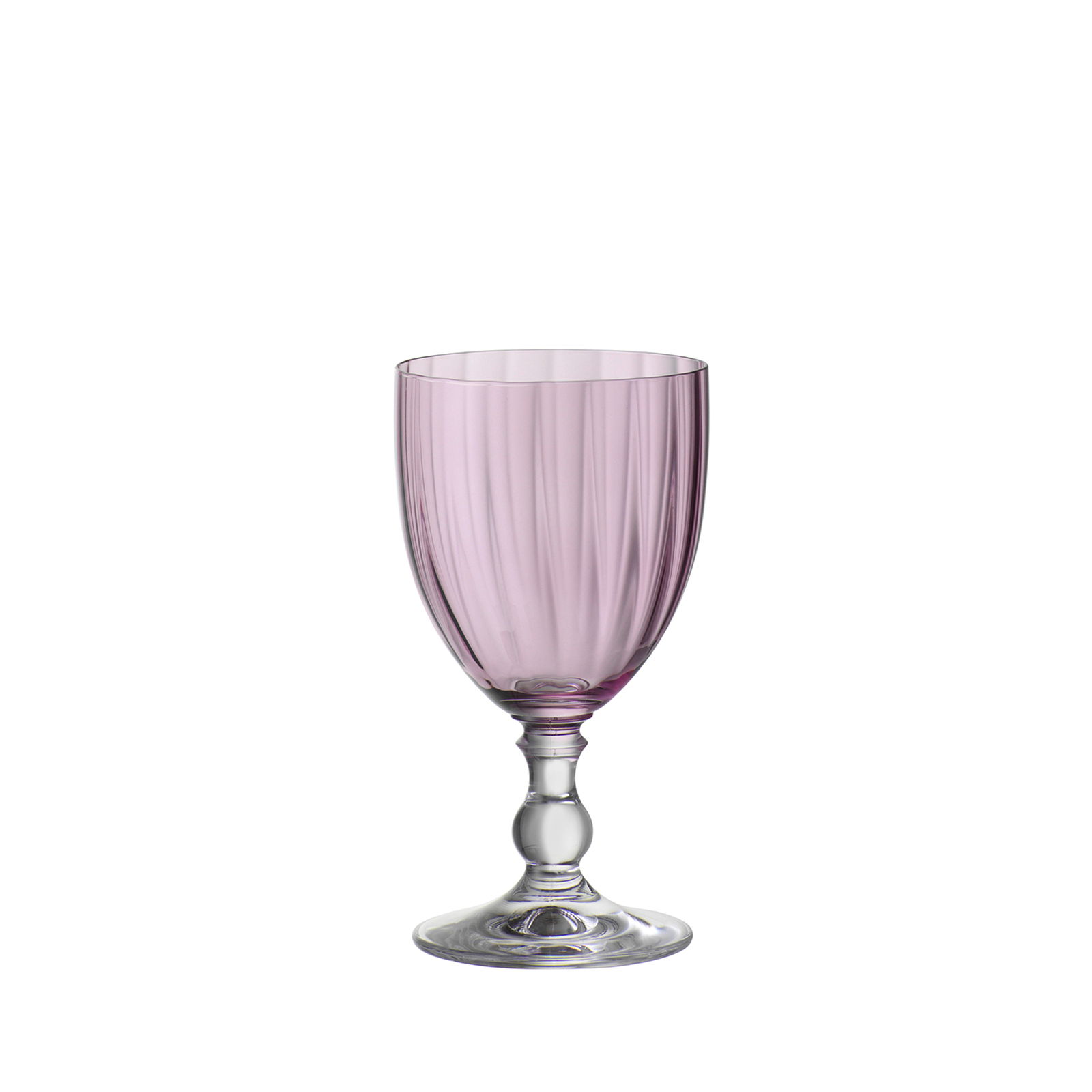 Rosa Weinkelch mit 240ml Fassungsvermögen, seitliche Perspektive